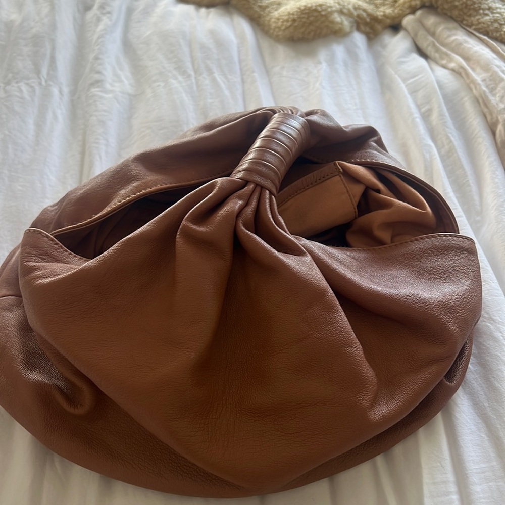 Elegant Brown Leather Tote Bag